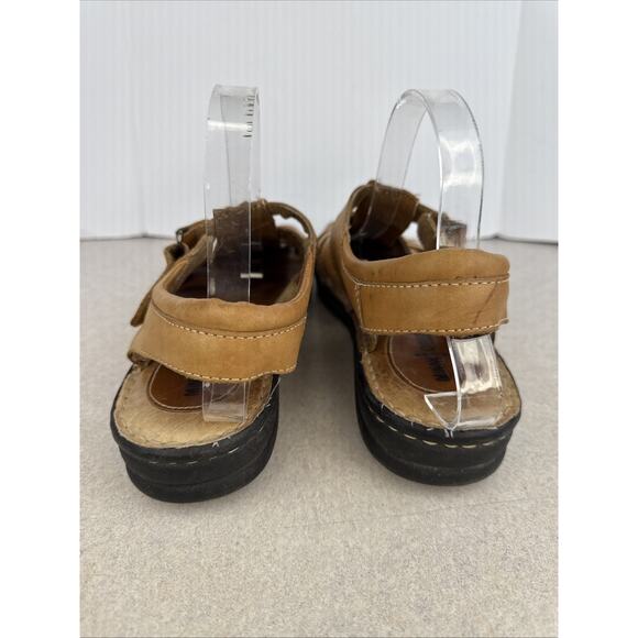 Vintage Men’s Minnetonka Leather Fisherman Sandals Closed Toe Size 11 W - Picture 5 of 9